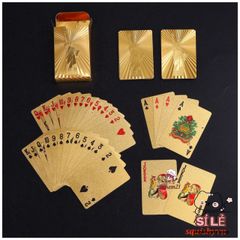 Bộ Bài Tây Cao Cấp Mạ Vàng 24K - Sang Trọng, Chất Liệu Nhựa Polyester, Quà Tặng Độc Đáo Cho Bạn Bè và Đồng Nghiệp