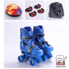 Giày trượt patin 4 bánh cho trẻ em từ 2-14 tuổi - Bộ bảo vệ và phụ kiện đầy đủ, an toàn và dễ dàng tập luyện