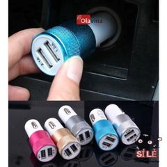 Bộ Sạc Ô Tô Hai Cổng USB Chất Lượng Cao Cho iPhone, Smartphone - Phụ Kiện Xe Hơi Tiện Ích