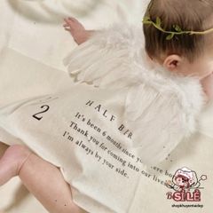 Cánh Thiên Thần Lông Vũ Dễ Thương - Đạo Cụ Chụp Ảnh Cho Trẻ Sơ Sinh 0-3 Tháng, Thích Hợp Các Dịp Đặc Biệt, Tiệc Tắm, Giáng Sinh