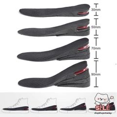 Giày Nâng Chiều Cao LOTGIAY - Lót Giày Cao Su PU Điều Chỉnh 3-9cm, Êm Ái, Phù Hợp Mọi Size Giày Nam Nữ
