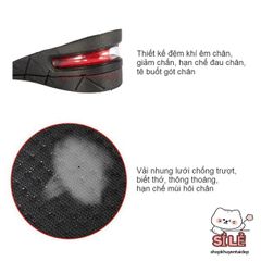 Giày Nâng Chiều Cao LOTGIAY - Lót Giày Cao Su PU Điều Chỉnh 3-9cm, Êm Ái, Phù Hợp Mọi Size Giày Nam Nữ