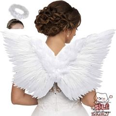Bộ Cánh Thiên Thần Cho Trẻ Em - Phụ Kiện Hóa Trang Halloween & Giáng Sinh, Kèm Băng Đô Halo và Đũa Phép Cổ Tích, Dễ Thương, Thích Hợp Tiệc Tùng