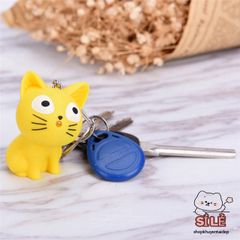 Móc Khóa Mèo Phát Sáng LED - Móc Khóa Đèn Pin Âm Thanh Ngộ Nghĩnh Cho Fan Yêu Mèo - Phụ Kiện Thời Trang Dễ Thương