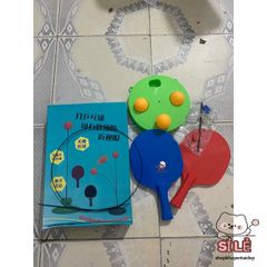 Bộ Bóng Bàn Tập Phản Xạ Thông Minh - Dụng Cụ Luyện Tập Cho Mọi Lứa Tuổi, Vợt 3 Lớp Gỗ, Khả Năng Chơi Không Cần Bàn