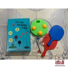 Bộ Bóng Bàn Tập Phản Xạ Thông Minh - Dụng Cụ Luyện Tập Cho Mọi Lứa Tuổi, Vợt 3 Lớp Gỗ, Khả Năng Chơi Không Cần Bàn