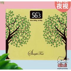 Cân Sức Khỏe Hình Cây Cành Kính Cường Lực - Điện Tử Tải Trọng 180KG, Bảo Hành 1 Năm, Dễ Dùng, Thiết Kế Đáng Yêu cho Gia Đình