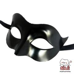 Mặt Nạ Halloween Nửa Mặt Đen Trắng - Phụ Kiện Hóa Trang Tiệc Cosplay Sang Trọng Cho Nam Nữ
