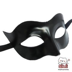 Mặt Nạ Halloween Nửa Mặt Đen Trắng - Phụ Kiện Hóa Trang Tiệc Cosplay Sang Trọng Cho Nam Nữ