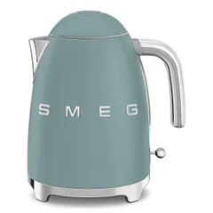 Ấm Siêu Tốc Smeg KLF03EGMEU - Bình Đun Nước Phong Cách Retro 1.7L, Công Suất 2400W, Thiết Kế Cổ Điển Thế Kỷ 20, Chất Liệu Thép Không Gỉ