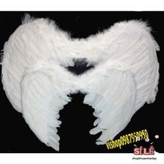 Bộ 20 Cánh Thiên Thần Trắng Dây Co Giãn - Trang Trí Tiệc Giáng Sinh, Lễ Hội Hóa Trang Cho Bé - Phụ Kiện Thời Trang Dễ Thương