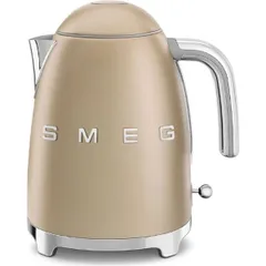 Ấm đun nước Smeg KLF03CHMEU 1.7L - Thiết kế Retro Thập niên 50, công suất 2400W, bằng thép không gỉ, tự động tắt an toàn.