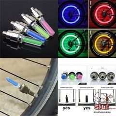 Bộ 2 Đèn LED Phát Sáng Gắn Van Bánh Xe Đạp, Xe Máy, Ô Tô - Đèn Nhiều Màu Sắc Công Nghệ Cảm Ứng Rung