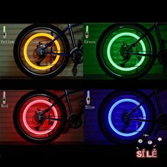 Bộ 2 Đèn LED Phát Sáng Gắn Van Bánh Xe Đạp, Xe Máy, Ô Tô - Đèn Nhiều Màu Sắc Công Nghệ Cảm Ứng Rung