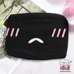 Khẩu Trang Hình Trái Tim Đỏ Phong Cách Hàn Quốc - Chống Bụi Cotton, Thiết Kế Anime/Manga Độc Đáo, Unisex, Freesize