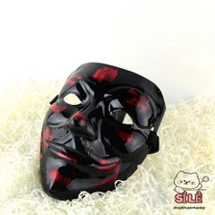 Mặt Nạ Hacker Đen Đỏ - Phụ Kiện Hóa Trang Thú Vị Cho Halloween và Trung Thu, Độc Đáo và Đẹp Mắt