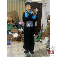 Bộ trang phục Cương Thi Trung Hoa - Hóa trang lính thời Nhà Thanh cho trẻ em - Đồ diễn Halloween, cosplay thú vị