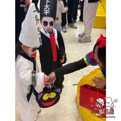 Trang Phục Hóa Trang Halloween Hắc Vô Thường - Cương Thi Ma Quái với Mặt Nạ và Tóc Giả - Thời Trang Cosplay ấn Tượng