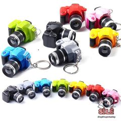 Móc Khóa Mini Máy Ảnh DSLR Đèn LED - Phát Âm Âm Thanh 