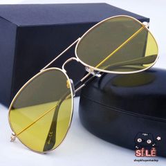 Kính Mắt Ban Đêm Chống Chói Polarized - Gọng Thời Trang Ôm Mặt, Phong Cách Nam Du Lịch (Màu Vàng)