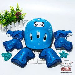 Bộ Bảo Hộ Trượt Patin & Đạp Xe Toàn Diện - Mũ Bảo Hiểm, Gối, Tay, Khuỷu - An Toàn Cho Trẻ Em Khi Vui Chơi!