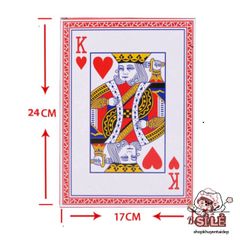 Bộ Bài Poker Khổng Lồ Cỡ A4 - Kích Thước Lớn 28 x 20cm Cho Các Trận Đấu Ấn Tượng, Chất Liệu Bền Đẹp, Dễ Dàng Sử Dụng