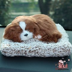 Gấu Thú Bông Cún Xám Đôi Mẹ Con 99% Giống Thực - Phụ Kiện Trang Trí Xe Hơi Khử Mùi Lõi Than Hoạt Tính Đáng Yêu
