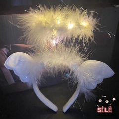 Băng Đô LED Phát Sáng Vàng Ấm Áp - Phụ Kiện Thời Trang Hot TikTok, Thiết Kế Hàn Quốc, Dễ Dàng Kết Hợp Với Tóc & Trang Phục