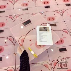Cân Điện Tử Hình Heo Hồng - Cân Sức Khỏe Mini Sạc USB, Chịu Lực 180KG, Độ Chính Xác Cao, Bảo Hành 1 Năm