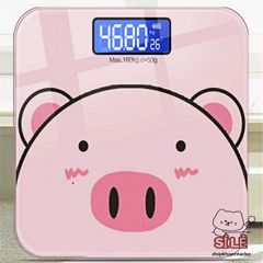 Cân Điện Tử Hình Heo Hồng - Cân Sức Khỏe Mini Sạc USB, Chịu Lực 180KG, Độ Chính Xác Cao, Bảo Hành 1 Năm