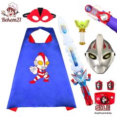 Bộ Trang Phục Siêu Nhân ULTRAMAN - Đồ Chơi Hóa Trang Cosplay Thế Giới Siêu Anh Hùng Cho Trẻ Em, Chất Liệu PVC Cao Cấp, Đèn LED và Âm Thanh