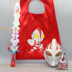 Bộ Trang Phục Siêu Nhân ULTRAMAN - Đồ Chơi Hóa Trang Cosplay Thế Giới Siêu Anh Hùng Cho Trẻ Em, Chất Liệu PVC Cao Cấp, Đèn LED và Âm Thanh