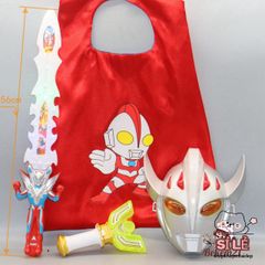 Bộ Trang Phục Siêu Nhân ULTRAMAN - Đồ Chơi Hóa Trang Cosplay Thế Giới Siêu Anh Hùng Cho Trẻ Em, Chất Liệu PVC Cao Cấp, Đèn LED và Âm Thanh