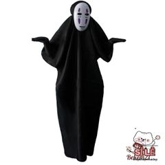 Bộ Trang Phục Cosplay Kaonashi - Hóa Trang Vô Diện Hayao Miyazaki Cho Trẻ Em và Người Lớn - Áo Choàng Đen và Mặt Nạ Vô Diện