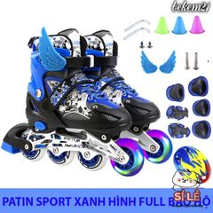 Giày Trượt Patin QF Thế Hệ Mới cho Trẻ Em và Người Lớn - Siêu Bền, Có Nhiều Size và Màu Sắc, Tặng Kèm Đồ Bảo Hộ