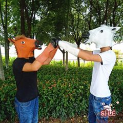 Mặt Nạ Hóa Trang Đầu Ngựa Latex - Phụ Kiện Halloween Cho Tiệc Hóa Trang, Quà Tặng Độc Đáo Cho Mọi Dịp