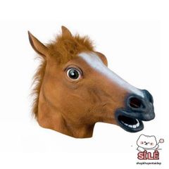 Mặt Nạ Hóa Trang Đầu Ngựa Latex - Phụ Kiện Halloween Cho Tiệc Hóa Trang, Quà Tặng Độc Đáo Cho Mọi Dịp