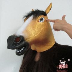 Mặt Nạ Hóa Trang Đầu Ngựa Latex - Phụ Kiện Halloween Cho Tiệc Hóa Trang, Quà Tặng Độc Đáo Cho Mọi Dịp