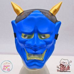 Mặt Nạ Quỷ Hannya Oni Noh Sừng Ấn Tượng - Phụ Kiện Hóa Trang Halloween Độc Đáo, Chất Liệu Nhựa Bền Đẹp