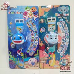 Đồng Hồ Chiếu Hình 3D Trẻ Em - Đồng Hồ Điện Tử Hình Nhân Vật Hoạt Hình Vui Nhộn, 24 Hình Ảnh Elsa, Kitty, Siêu Nhân, Công Chúa