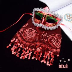 Mặt Nạ Halloween Cổ Trang Nửa Mặt Với Khăn Che - Đạo Cụ Cosplay Cho Tiệc Hóa Trang, Lễ Hội, Halloween