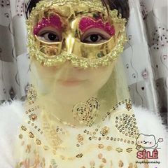 Mặt Nạ Halloween Cổ Trang Nửa Mặt Với Khăn Che - Đạo Cụ Cosplay Cho Tiệc Hóa Trang, Lễ Hội, Halloween