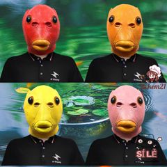 Mặt Nạ Hóa Trang Đầu Cá Xanh Silicon Dễ Thương Cho Người Lớn & Trẻ Em - Đạo Cụ Cosplay, Lễ Hội, Halloween