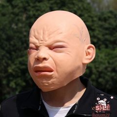 Mặt Nạ EM BÉ KHÓC Định Hình Nhân Vật ĐỨC TikTok Cho Halloween - Chất Liệu Latex Thoải Mái, Phù Hợp Hóa Trang, Tiệc Tùng