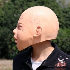 Mặt Nạ EM BÉ KHÓC Định Hình Nhân Vật ĐỨC TikTok Cho Halloween - Chất Liệu Latex Thoải Mái, Phù Hợp Hóa Trang, Tiệc Tùng