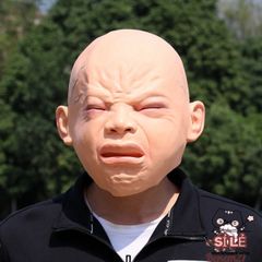 Mặt Nạ EM BÉ KHÓC Định Hình Nhân Vật ĐỨC TikTok Cho Halloween - Chất Liệu Latex Thoải Mái, Phù Hợp Hóa Trang, Tiệc Tùng