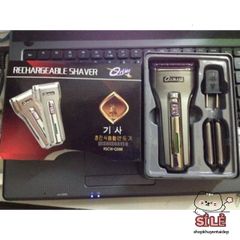 Máy cạo râu QISHI RSCW-Q588 lưỡi kép - Cạo và tỉa râu dễ dàng cho nam giới, thiết kế an toàn, pin sạc tiện lợi.