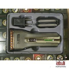 Máy cạo râu QISHI RSCW-Q588 lưỡi kép - Cạo và tỉa râu dễ dàng cho nam giới, thiết kế an toàn, pin sạc tiện lợi.