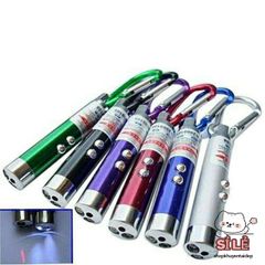 Đèn Pin Đa Năng 4 Trong 1 - Đèn LED, Tia Laser, Soi Tiền Giả & Móc Khóa Tiện Lợi Cho Trời Tối, Cắm Trại