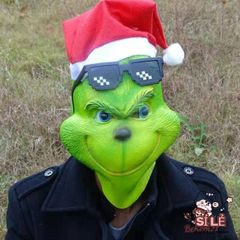 Mặt Nạ Ông Già Noel Grinch Đáng Yêu - Mặt Nạ Giáng Sinh Cosplay Cho Trẻ Em & Người Lớn - Đồ Dùng Hóa Trang Vui Nhộn